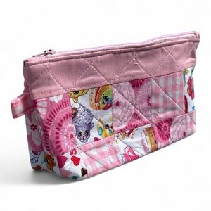 Pink Quilted Kids Accessory Pouch